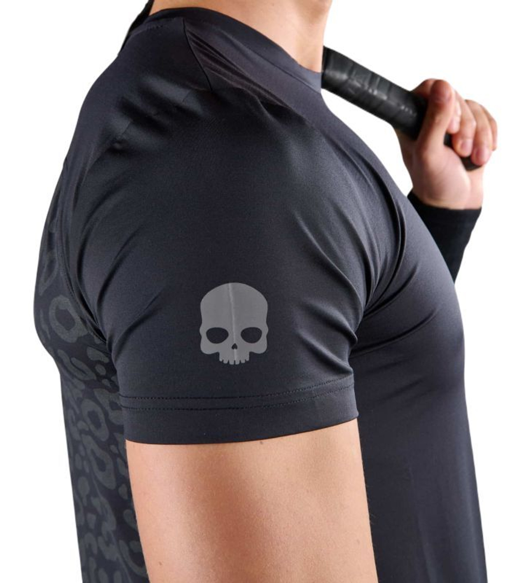 Мужская теннисная футболка Hydrogen Panther Tech T-Shirt - black/grey