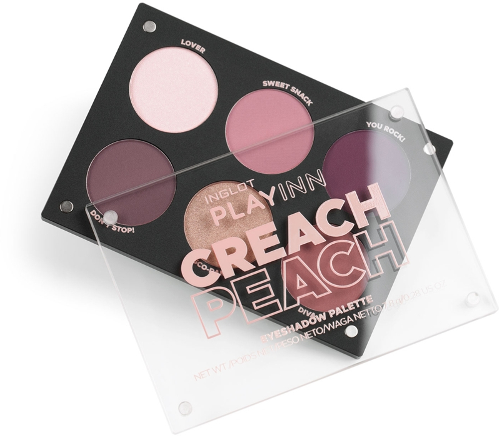 Inglot PlayInn Eyeshadow Palette - Палетка теней для век оттенок Creach Peach, 8 g