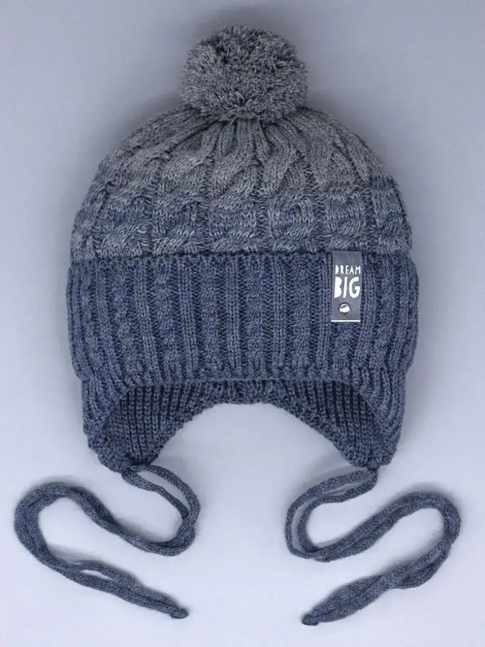 Шапка для мальчика осенняя на завязках