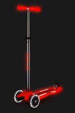 Самокат Maxi Micro Deluxe Glow Plus (светящийся) LED красное сияние