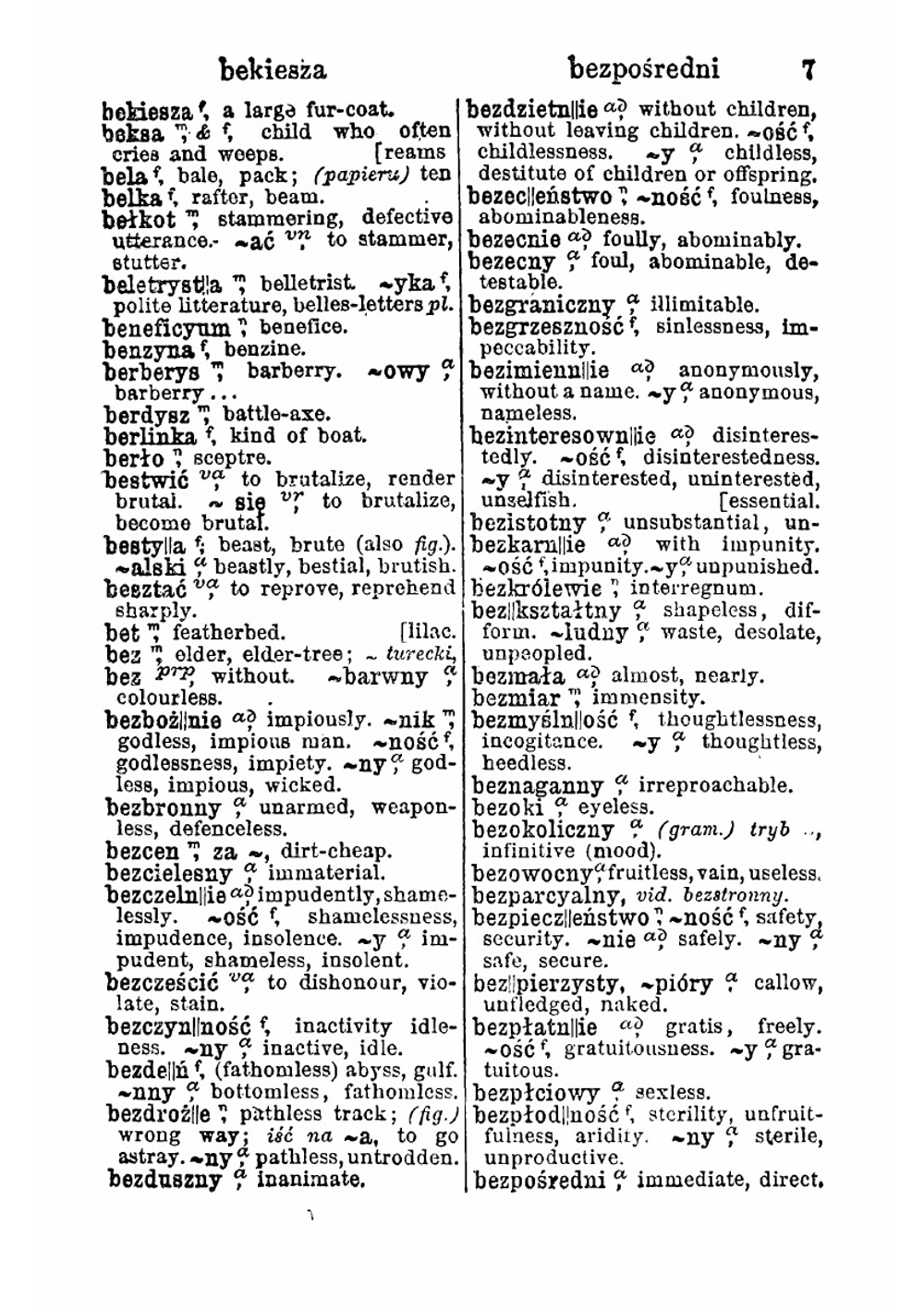 Burt's Polish-English dictionary in two parts, Polish-English, English Polish | Kierst W.
