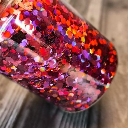Блестки Глиттеры 2,5 мм. - Красный голографик универсальные для творчества, рукоделия, для смолы, дизайна ногтей, декор...