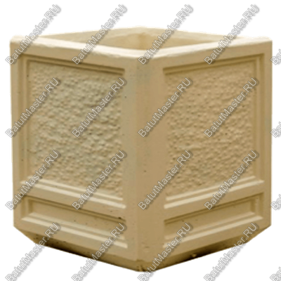 УРНА ЧЕТЫРЕХГРАННАЯ С РЕЛЬЕФОМ, ОКРАШЕННАЯ