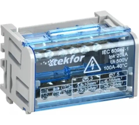 IEK TEKFOR Шины на DIN-рейку (кросс-модуль) ШНК 2х7 L+PEN TF-DN10-2-07-100