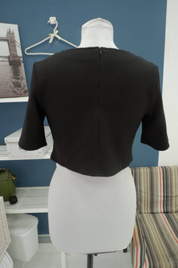 Топ Alexandra Kazakova с коротким рукавом черный 46 размер, новый