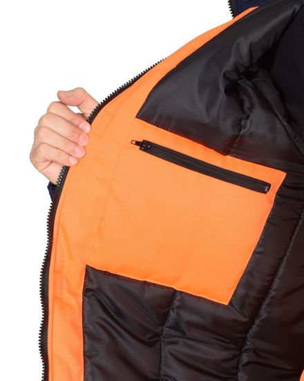 Костюм зимний "Сириус-Магистраль-3" полукомбинезон (оранжевый/синий)