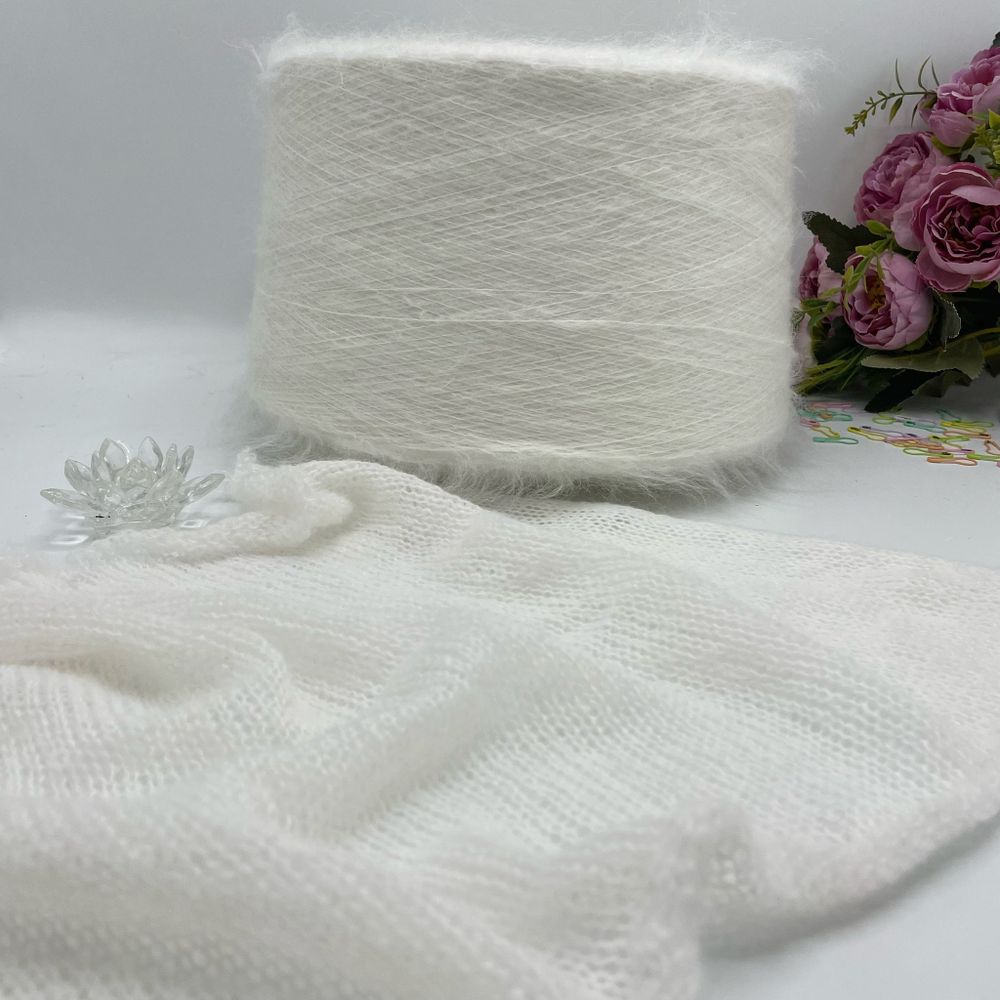 Пряжа для вязания кид мохер с мериносом на бобине (200 гр на конусе)