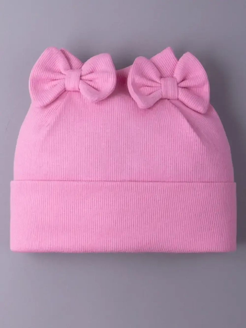 Шапка для девочки осенняя с бантиками