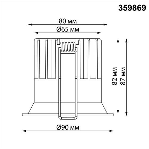 Встраиваемый светодиодный светильник Novotech 359869 NT 18Вт 3000/4000/6000К 100-265В IP20 WIR
