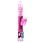 Розовый вибратор-бабочка 29см Baile Throbbing Butterfly BW-058007