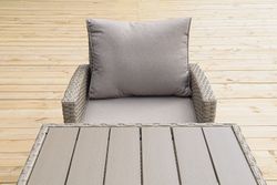 "Мэдисон" обеденная группа из искусственного ротанга, цвет соломенный