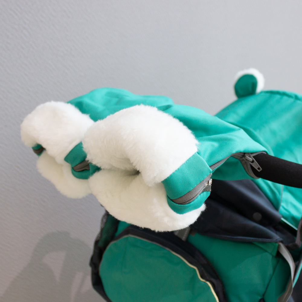 Коляска-санки комбинированная «Ника Детям 7-6» с лисичкой изумрудный (арт. НД7-6/4)