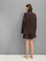 Костюм - пижама с шортами из муслина домашний оверсайз