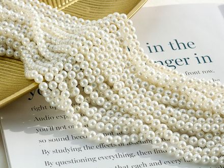 "Жемчуг круглый" 6мм, "Майорка. Имитация" (нить)