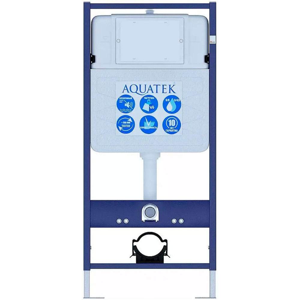 Комплект унитаза с инсталляцией Aquatek Set Aquatek Оберон с сиденьем Микролифт