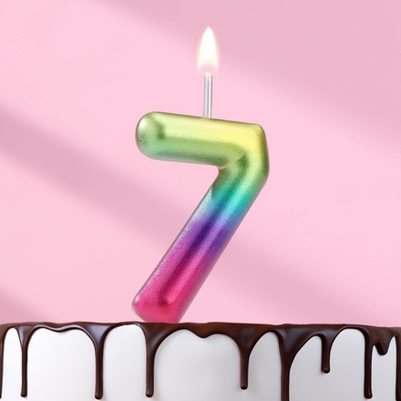 Свеча в торт «Цифра 7», 5,5 см