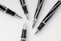 Visconti Divina Black черная смола ребра серебро 925пр (Vs-265-02)