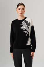 23130 Джемпер женский (черно-молочный)