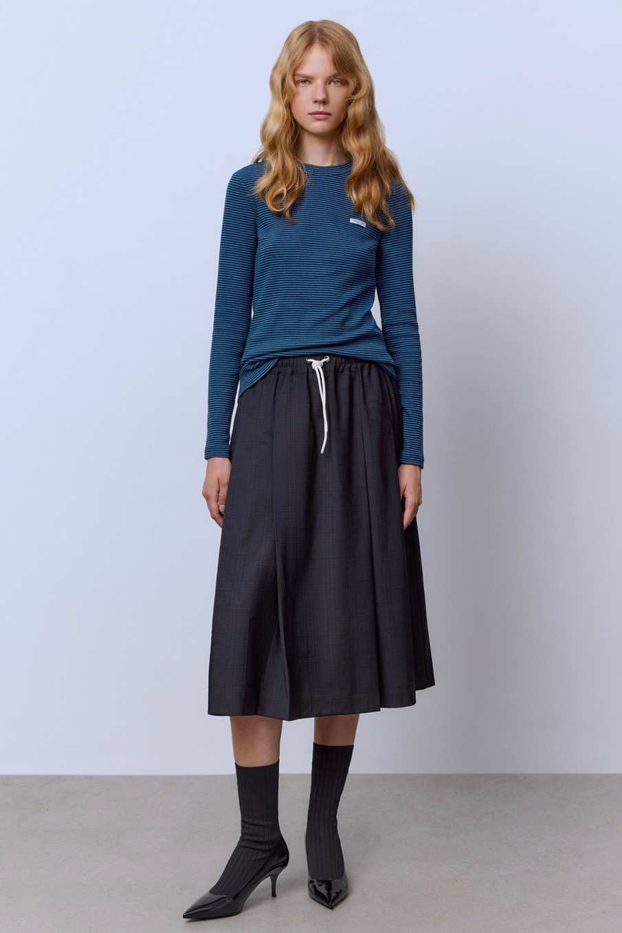 Лонгслив в полоску из вискозы