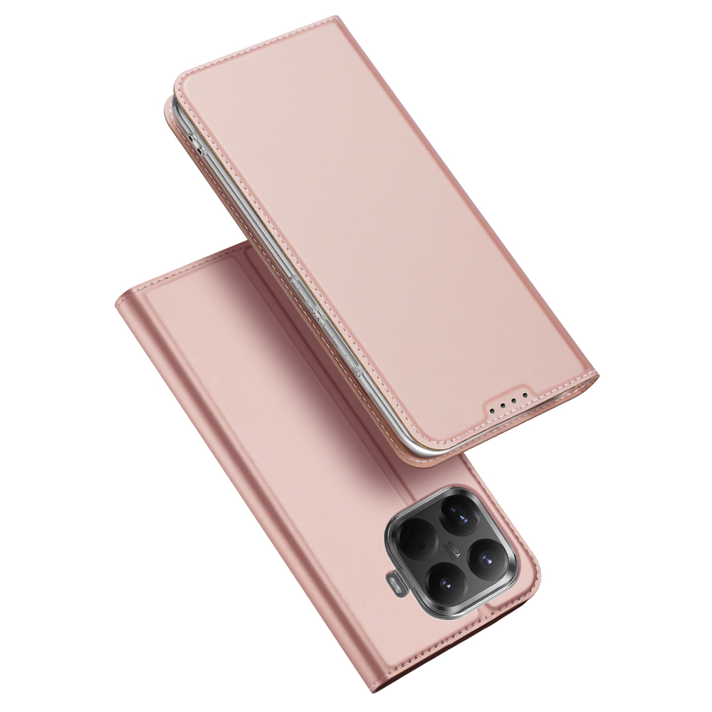 Чехол книжка розового цвета для смартфона Xiaomi 17T, серия Skin Pro Series от Dux Ducis