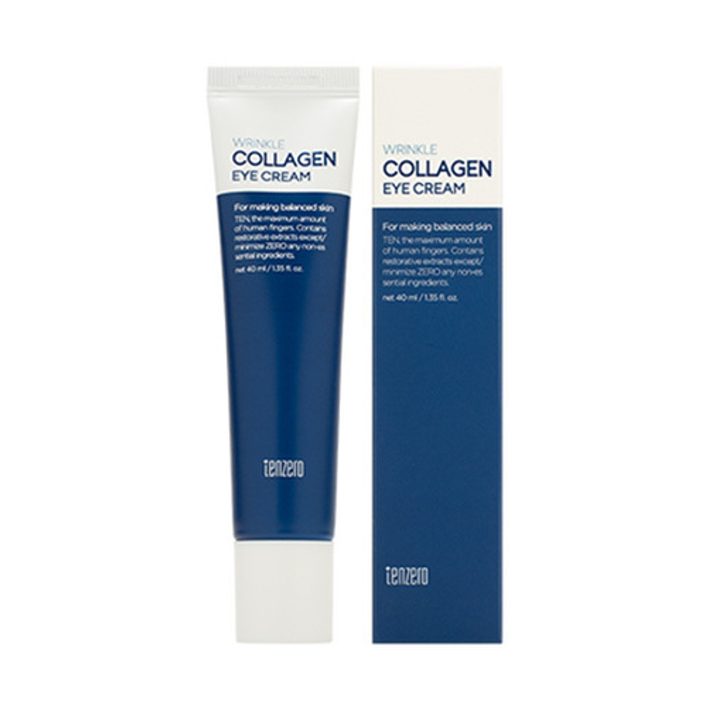 Разглаживающий крем для области вокруг глаз с Коллагеном Tenzero Wrinkle Collagen Eye Cream 40мл