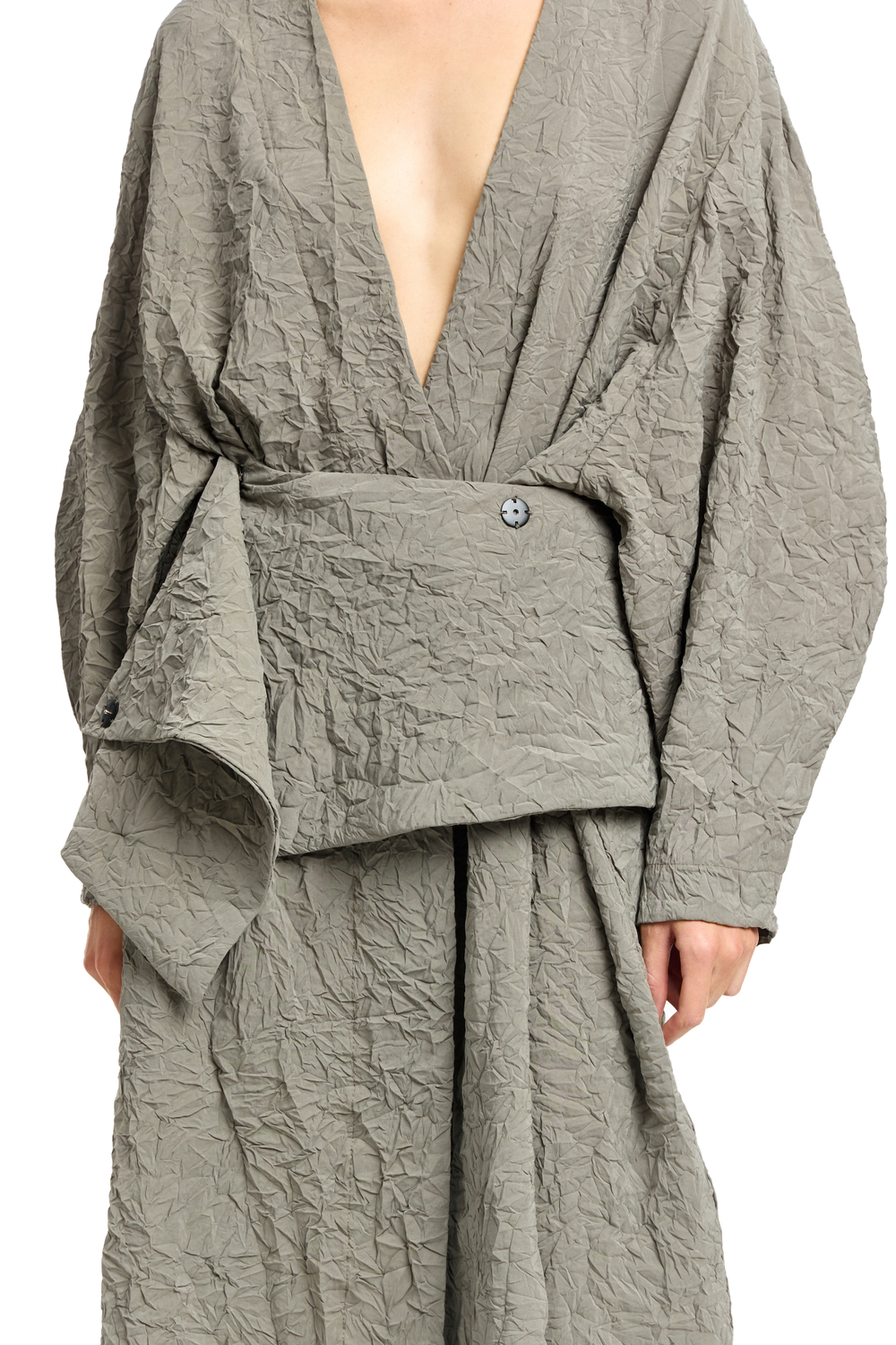 Платье maxi с баской Invitation olive