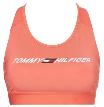 ТОП теннисный Tommy Hilfiger Mid Intensity Graphic Racer Bra - Розовый