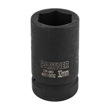 Головка ударная глубокая, 32мм (6гр) 1'' Partner PA-48510032