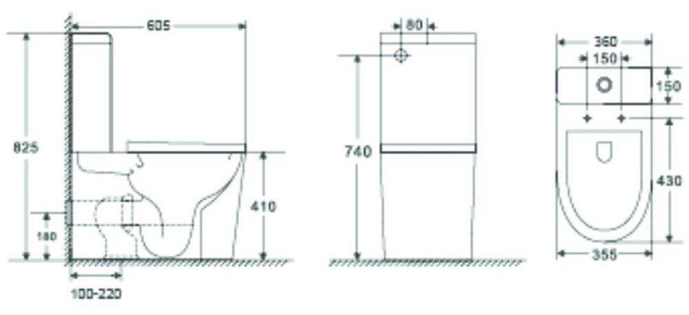 Унитаз-компакт ZILI DO ZS-2149A-R ХИМЕРА Rimless 60,5 см УТ000000856