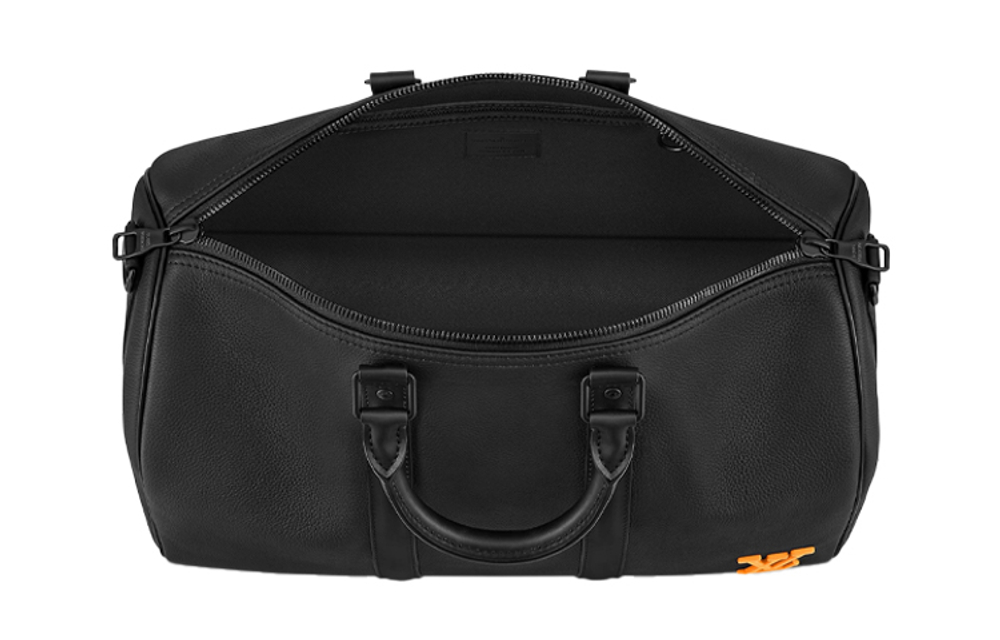 LOUIS VUITTON Keepall Leather Handbag Travel Bag Men"s