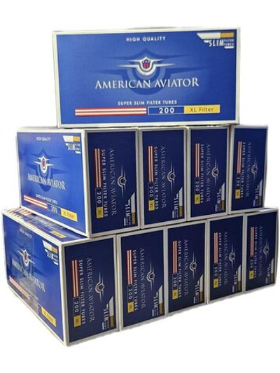 Гильзы для сигарет "American Aviator" Slim XL 24мм Orange 10х200шт (Комплект)