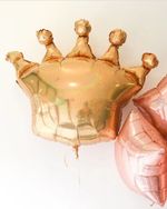 В Шар фигура 36" Корона золотая голография (БГ-40)