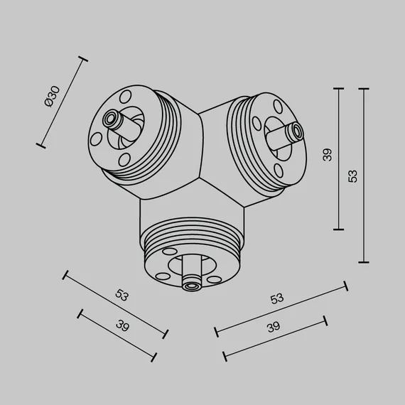 T-образный вертикальный коннектор для системы Shelf без ввода питания Technical ca016tc-b