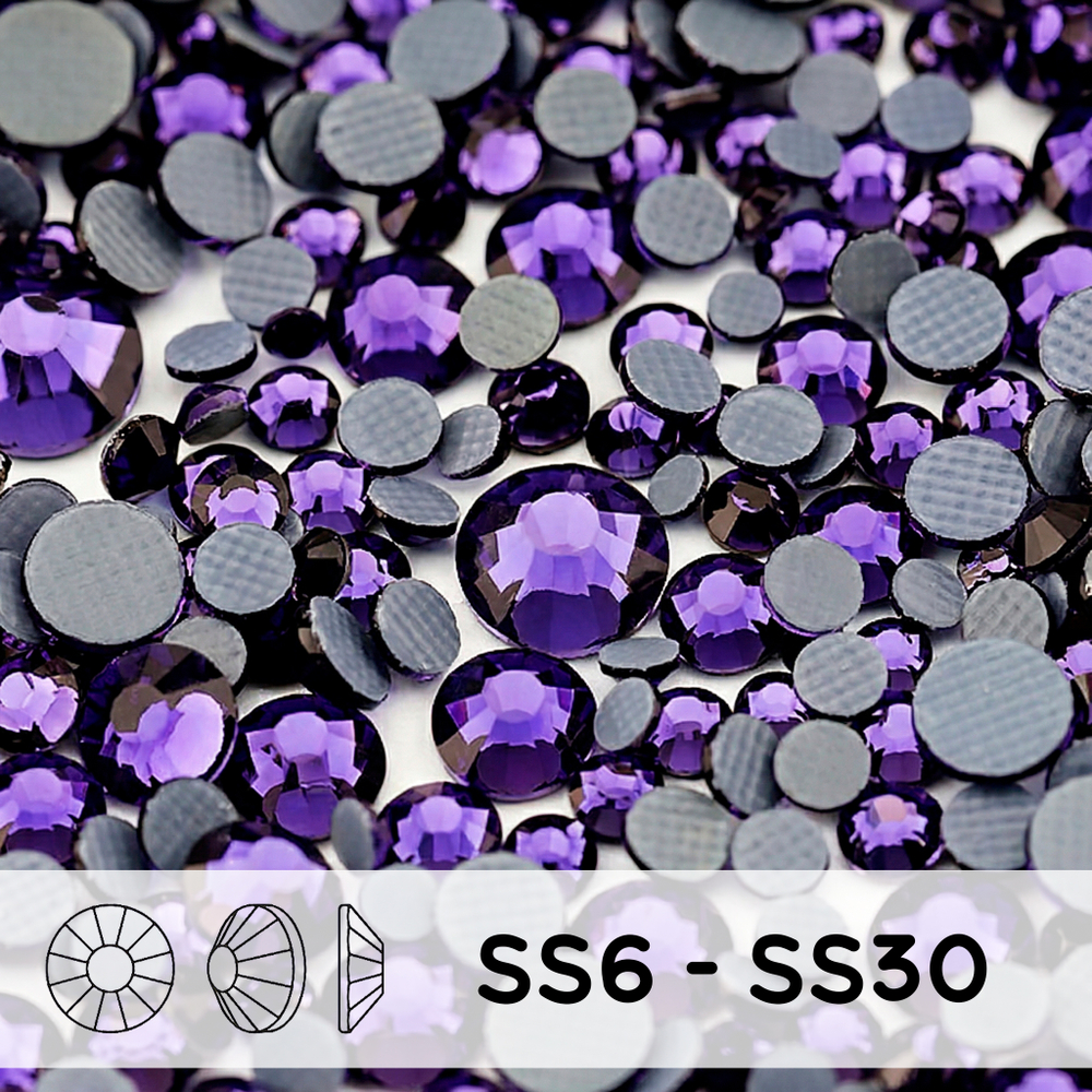 Стразы mix ss6-ss30 Purple