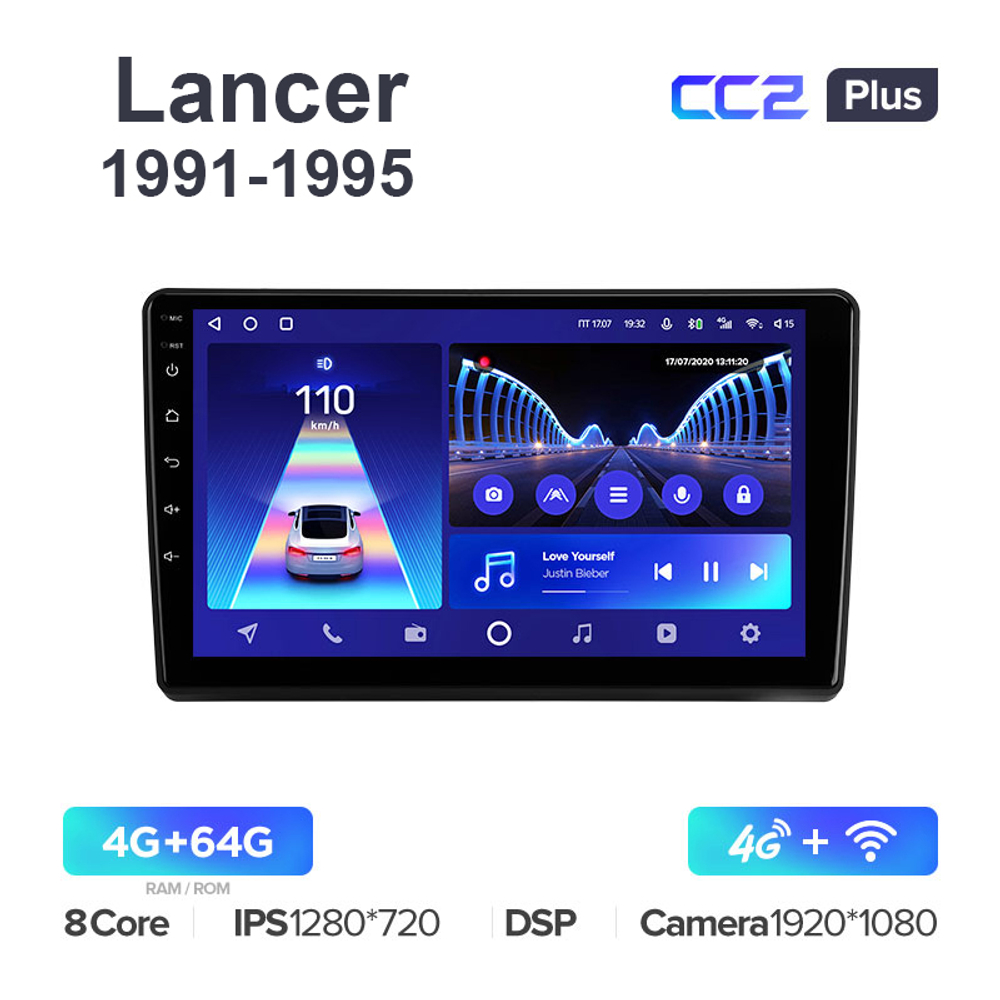 Teyes CC2 Plus 9"для Mitsubishi Lancer 1991-1995  (прав)