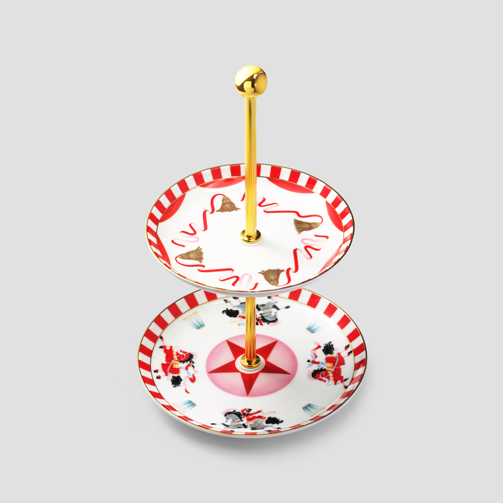 Этажерка для десертов Farforite «Цирковое представление» в подарочной коробке