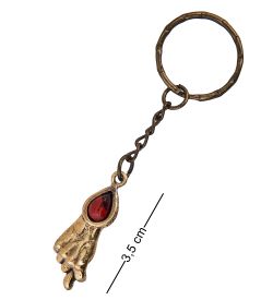 AM- 129 Брелок «Кукиш» (латунь, янтарь)