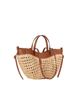 POLENE СУМКА CYME MINI, РАФИЯ