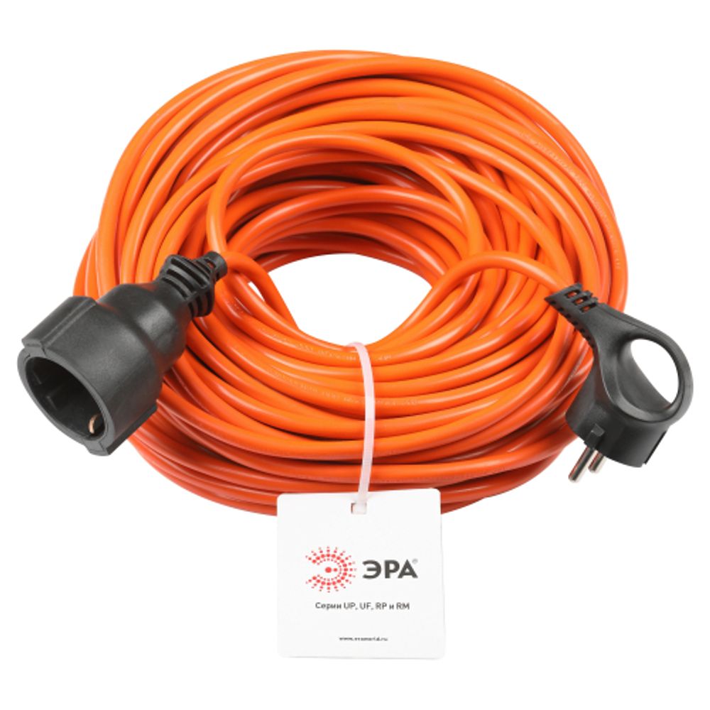 Удлинитель силовой ЭРА UPx-1e-3x1-30m в бухте с заземлением 1 розетка 30м ПВС 3х1мм2 | Силовые удлинители