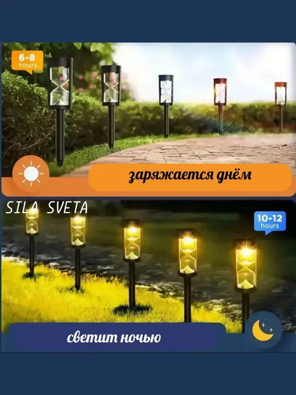 Светильник уличный садовый на солнечной батарее фонарь