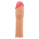 Телесная насадка на пенис Stevenson - 20,5 см. (Цвет: телесный)