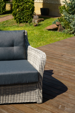 2-х местный диван из искусственного ротанга ВЕНЕЦИЯ (цвет: серый)
