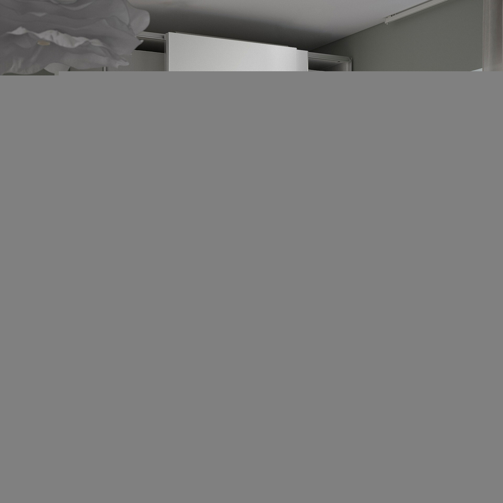 Шкаф-купе PAX HASVIC IKEA комбинация с 2 полками (белый)  190*45*260