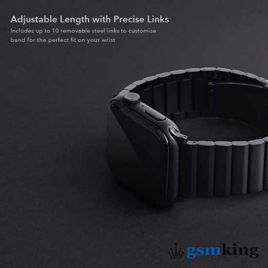 Uniq STROVA Premium 304 Stainless Steel Braslet for Apple Watch 42|44|45mm Black