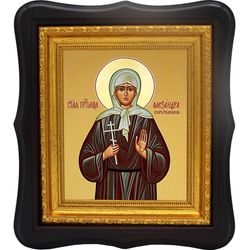 Александра Хворостянникова преподобномученица послушница. Икона на холсте.