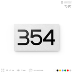 Номер на дверь 354, табличка на дверь для офиса, квартиры, кабинета, аудитории, склада, белая 120х70 мм, Айдентика Технолоджи