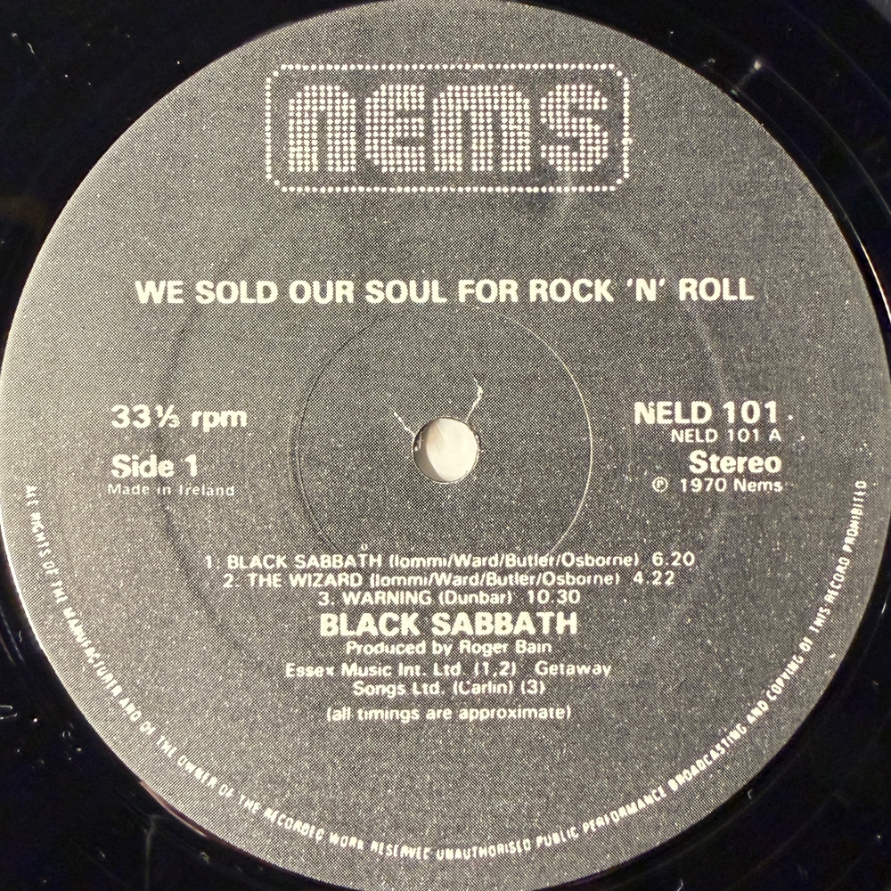 Black Sabbath ‎– We Sold Our Soul For Rock 'N' Roll 2LP (Ирландия 1982г.) Т