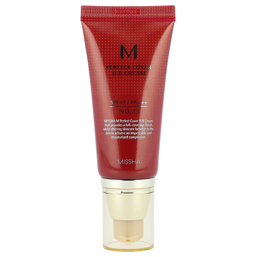 Missha, M Perfect Cover, BB-крем, SPF 42 PA+++, оттенок 23 натуральный бежевый, 50 мл (1,69 жидк. унции)