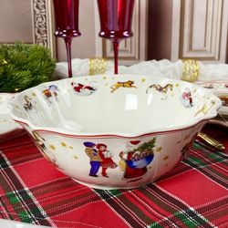 Lenardi 305-176 Салатник 23сх8м НОВЫЙ ГОД в под.уп.(х18)Фарфор