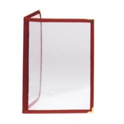 Держатель меню A4, 2 страницы, бордо, PVC